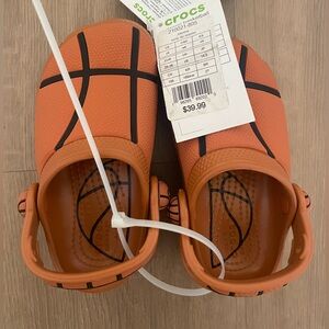 CROCS Kids Orange Basketball Slippers